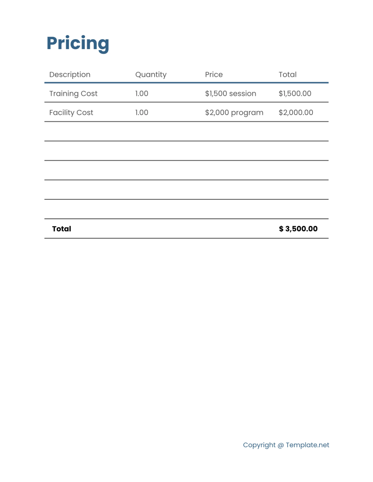 Free Training Program Proposal Template to Edit Online