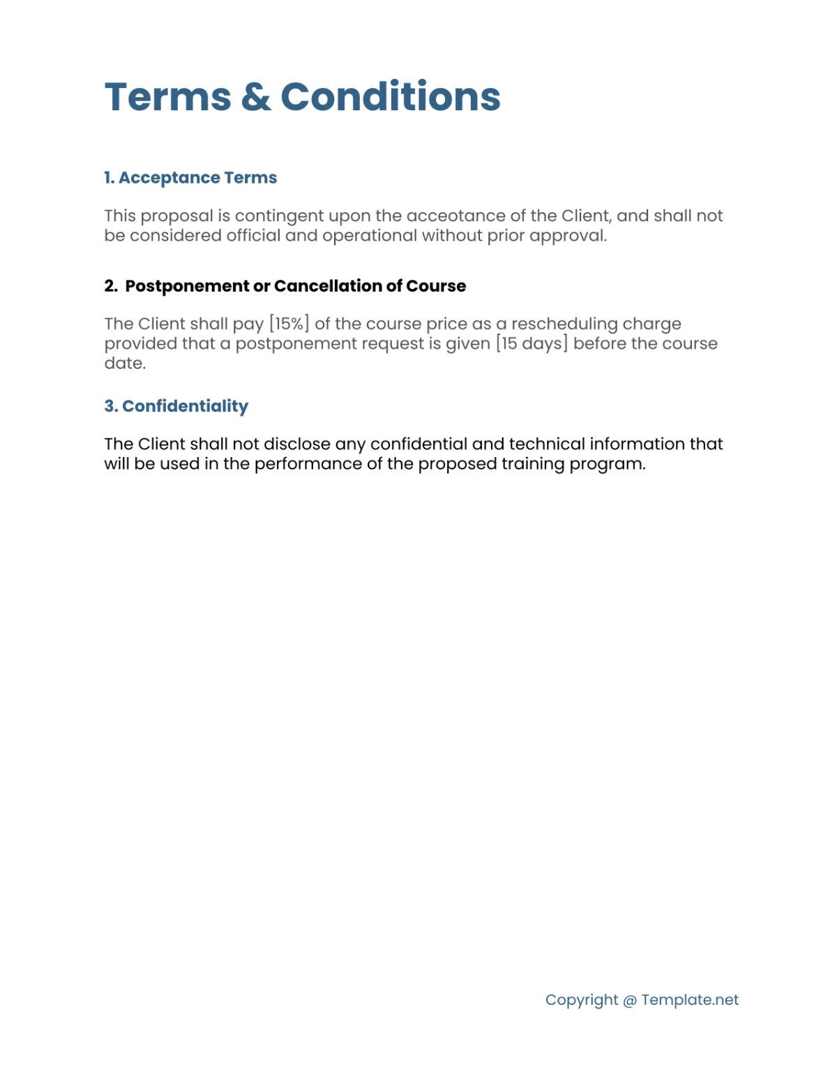 Free Training Program Proposal Template to Edit Online