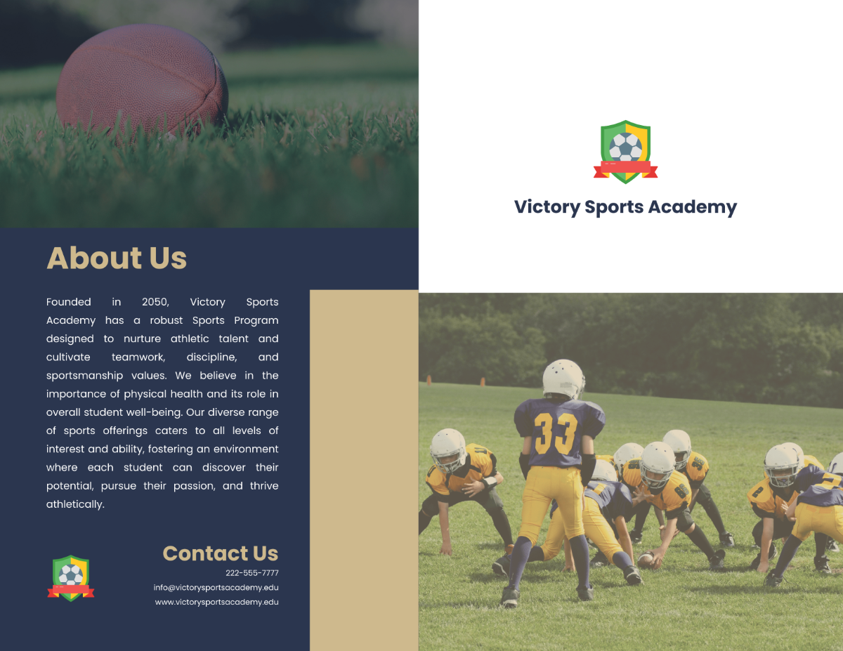 School Sports Program Brochure Template