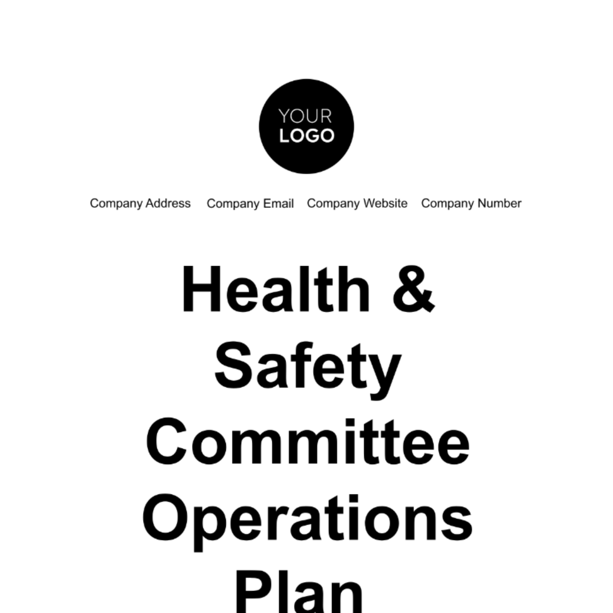 Health & Safety Committee Formation and Management Templates Download