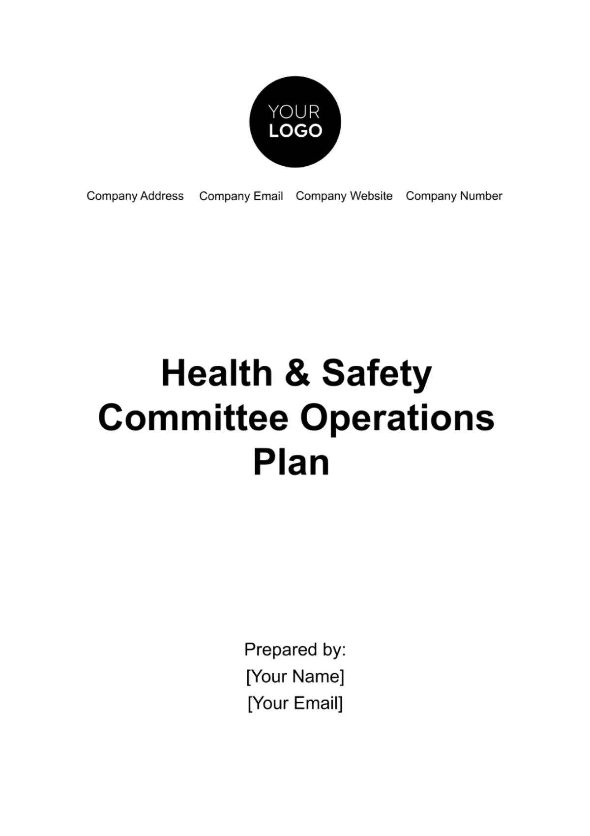 Health & Safety Committee Operations Plan Template - Edit Online & Download