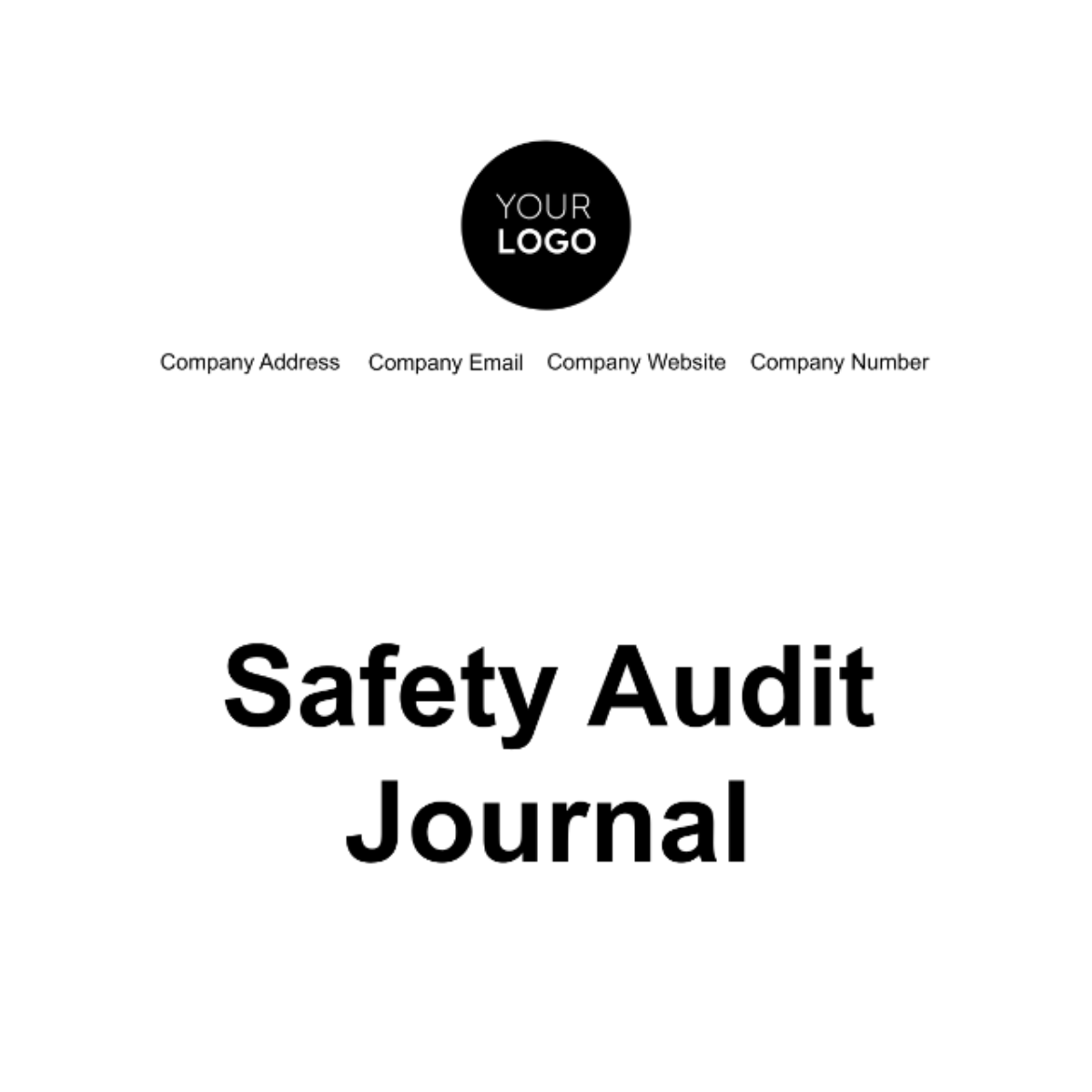 Free Safety Audit Journal Template