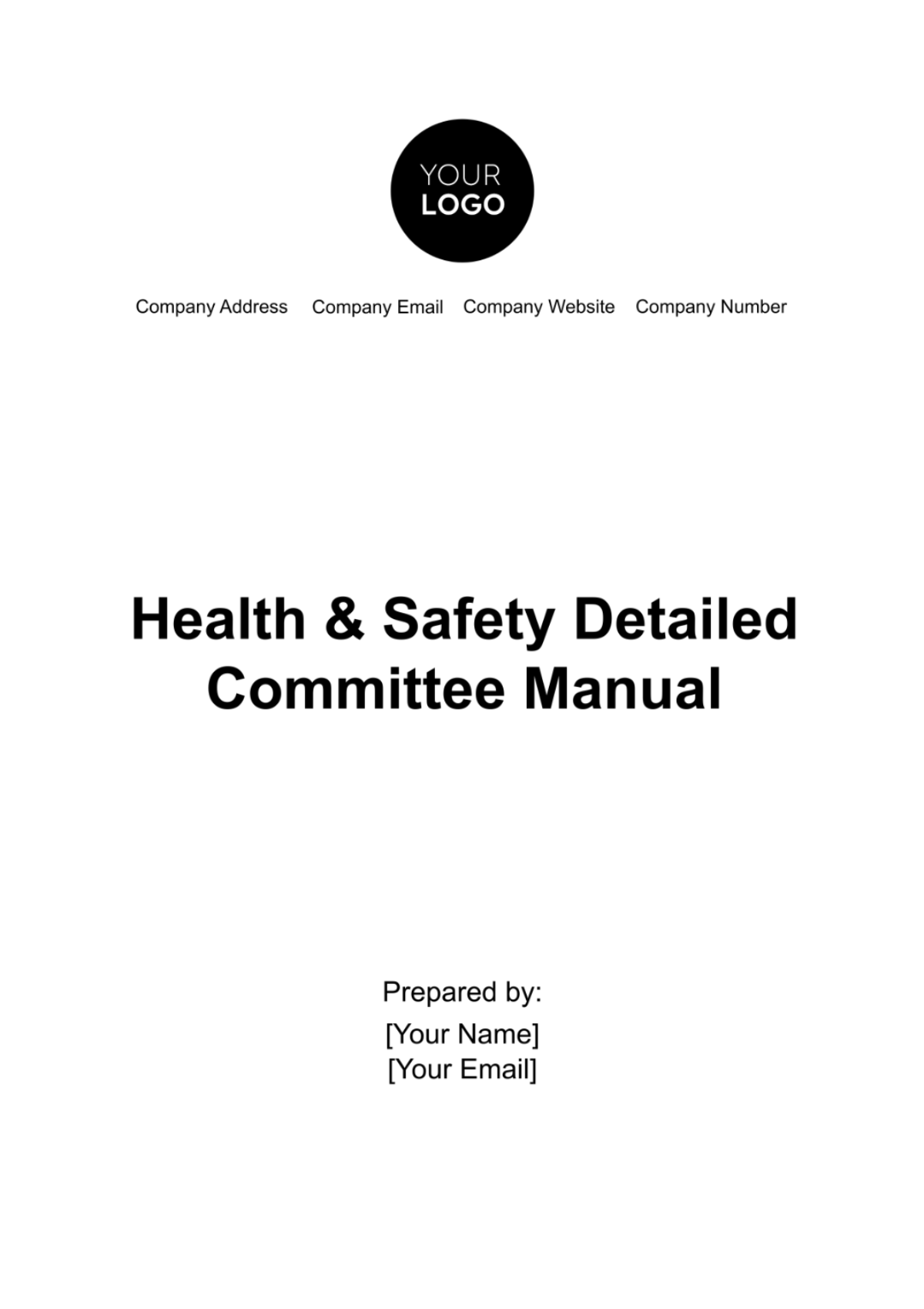 Health & Safety Detailed Committee Manual Template - Edit Online & Download