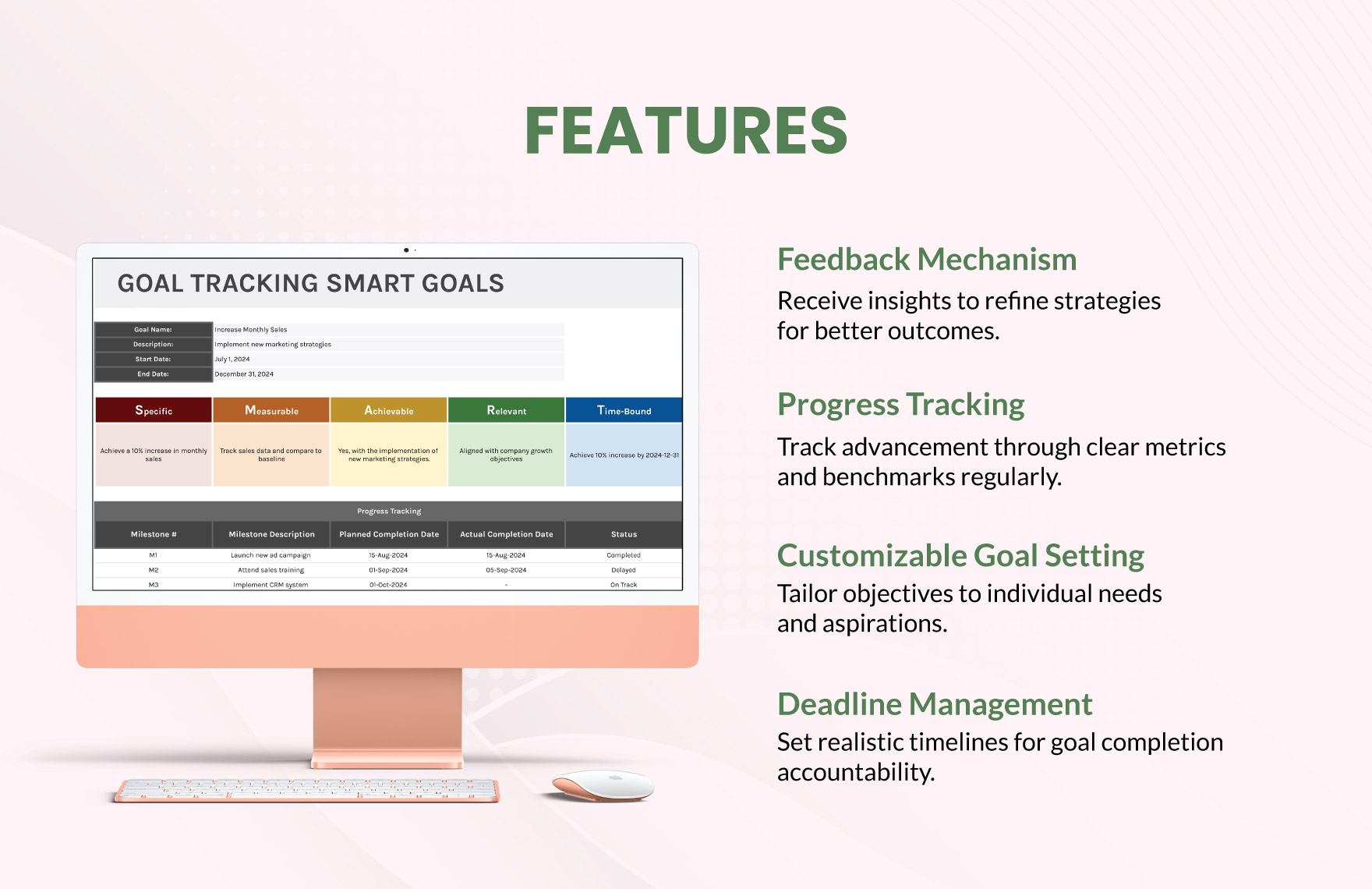 Goal Tracking Smart Goals Template