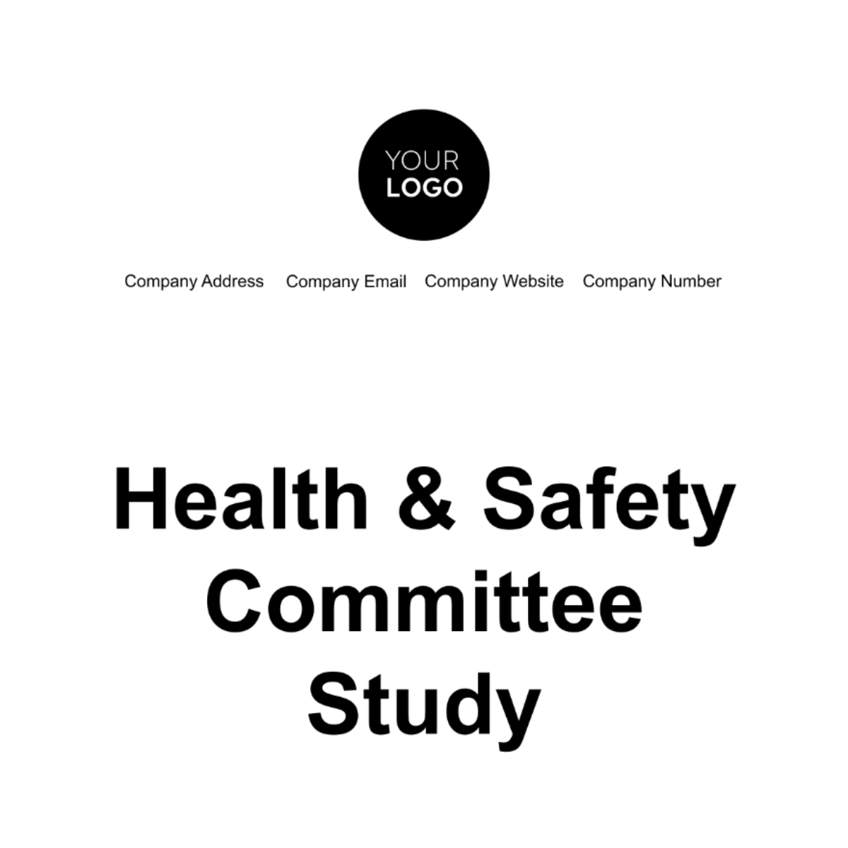 Free Health & Safety Committee Study Template