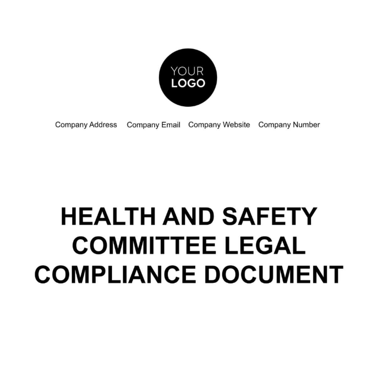 Free Health & Safety Committee Legal Compliance Document Template