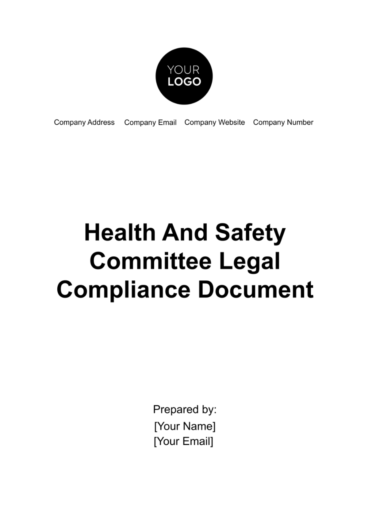 Health & Safety Committee Legal Compliance Document Template - Edit Online & Download