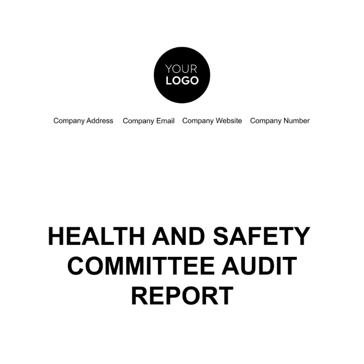 Free Health & Safety Committee Audit Report Template
