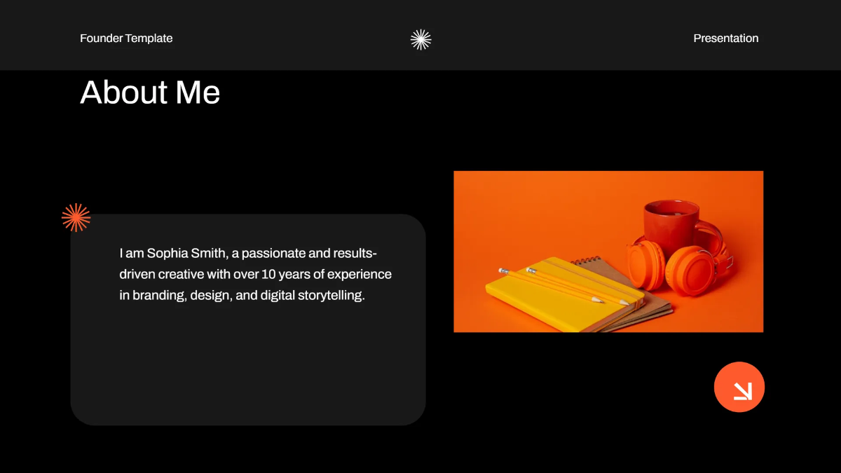 Free Founder Presentation Template to Edit Online