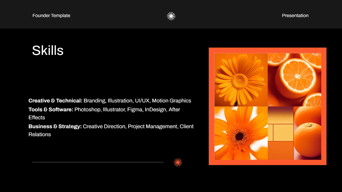 Free Founder Presentation Template to Edit Online