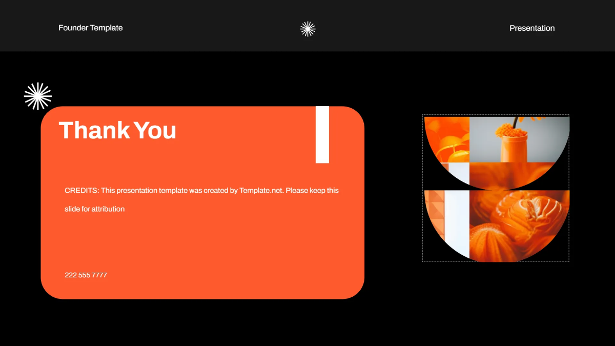 Free Founder Presentation Template to Edit Online