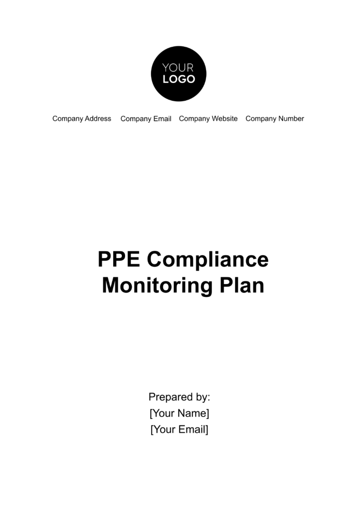 Free PPE Compliance Monitoring Plan Template