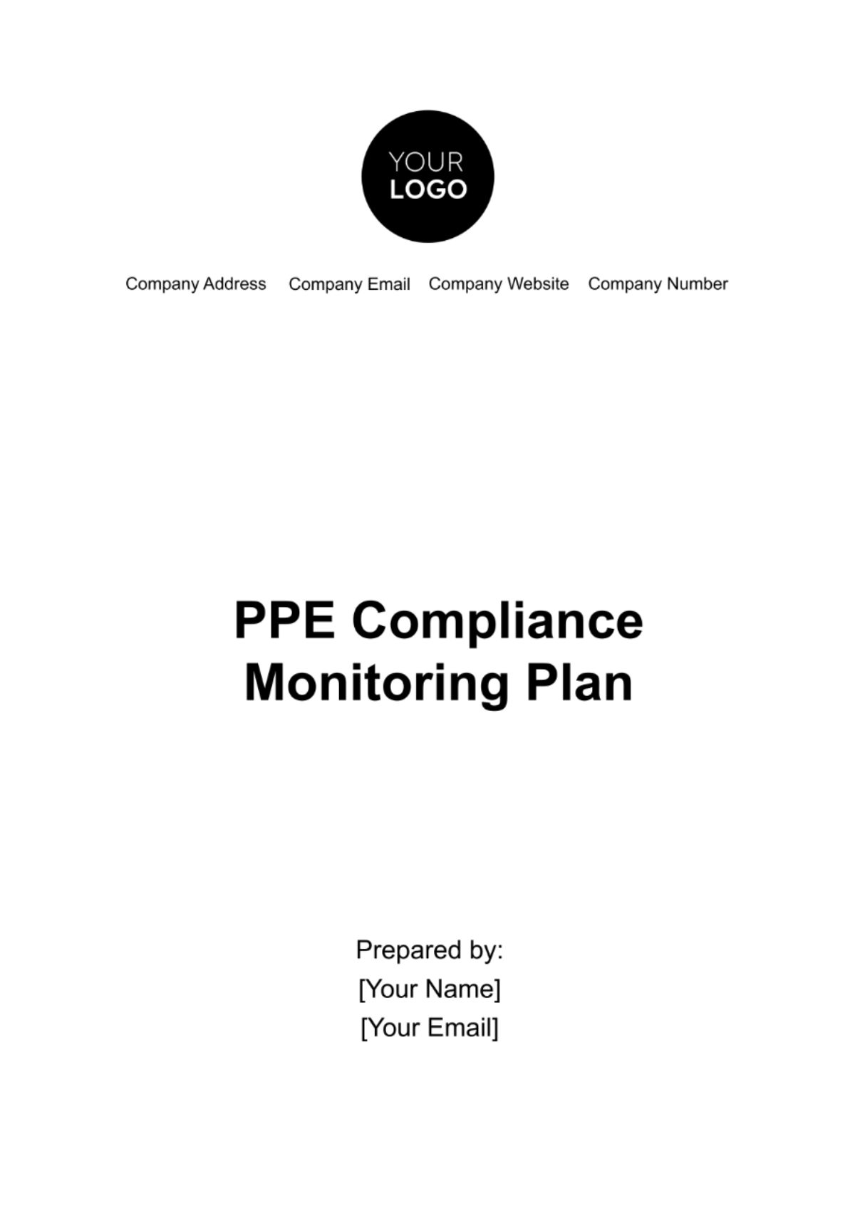 PPE Compliance Monitoring Plan Template