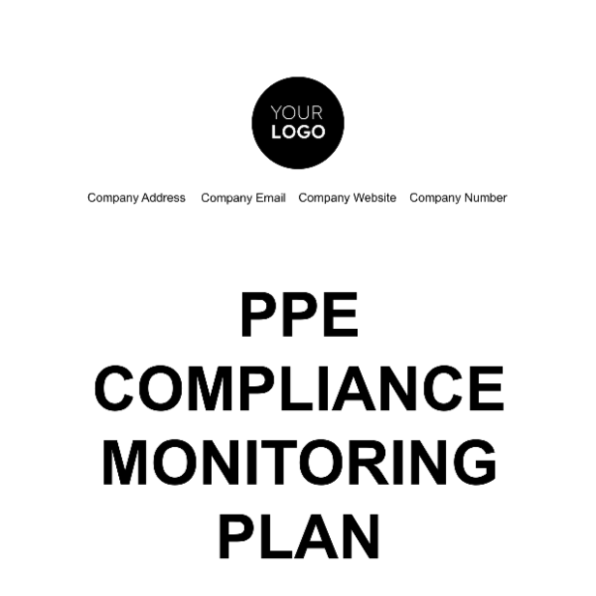 PPE Compliance Monitoring Plan Template - Edit Online & Download ...