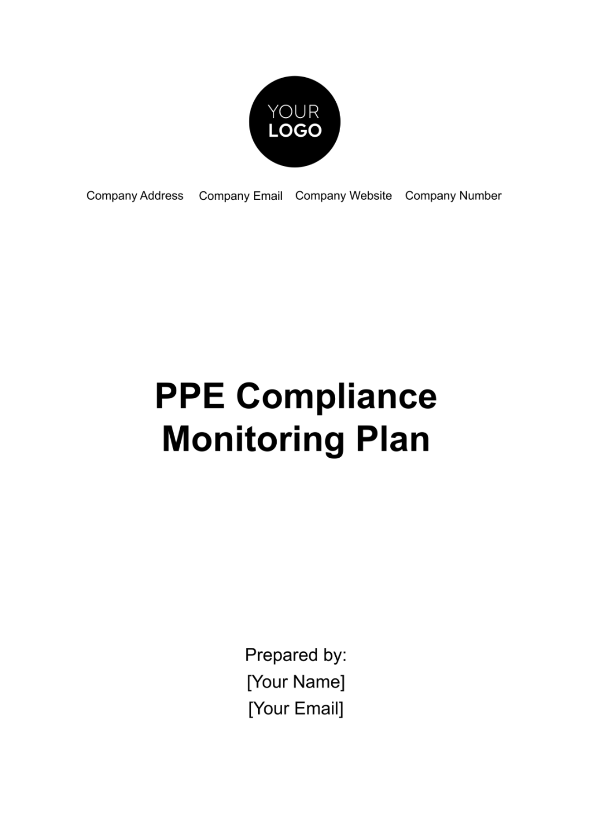 PPE Compliance Monitoring Plan Template