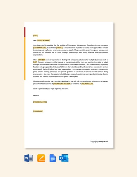 Cover Letter Templates in Microsoft Outlook | Template.net