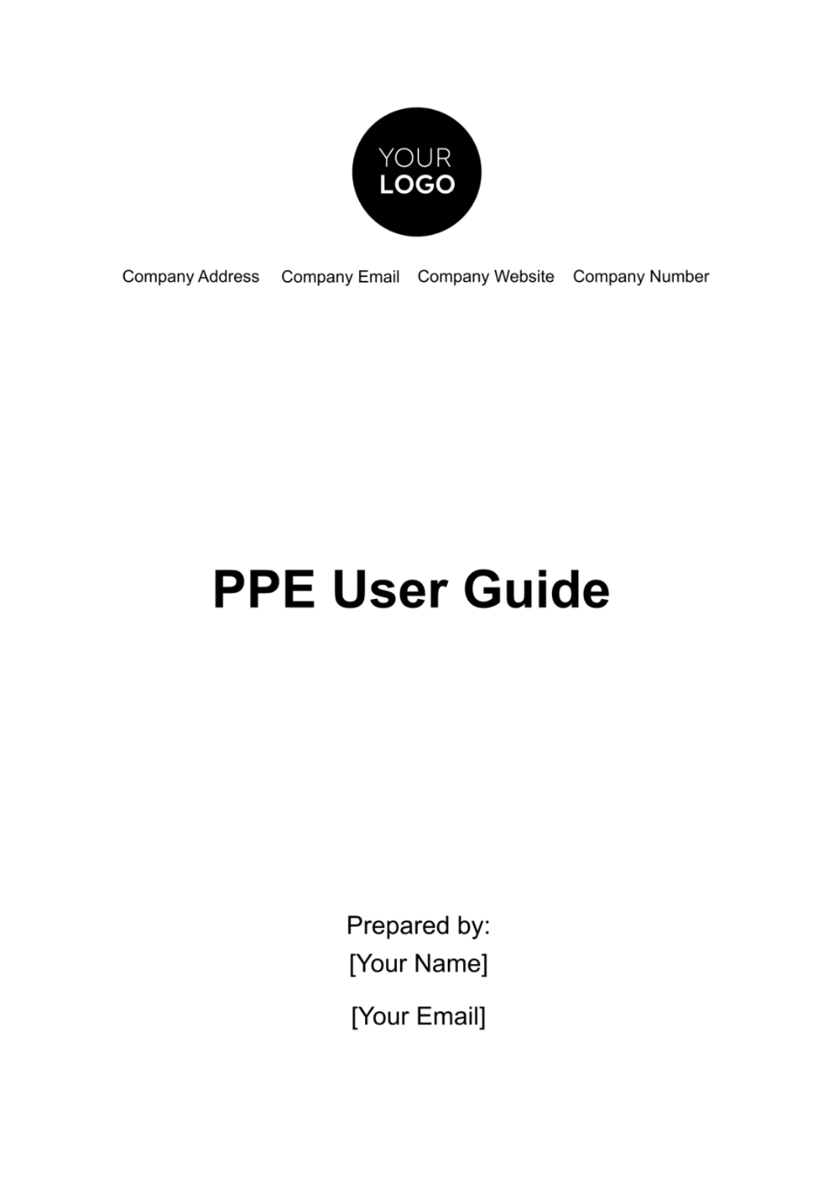 PPE User Guide Template