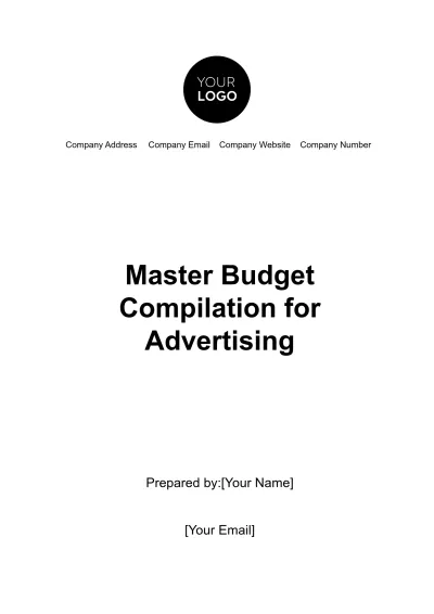 Free Master Budget Compilation for Advertising Template to Edit Online
