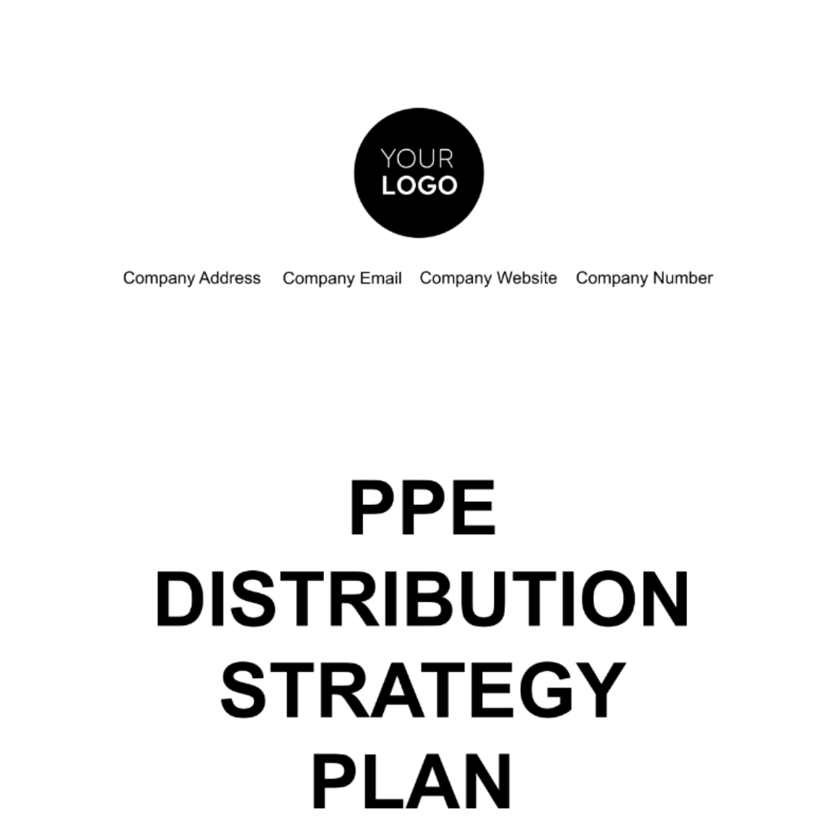 PPE Distribution Strategy Plan Template