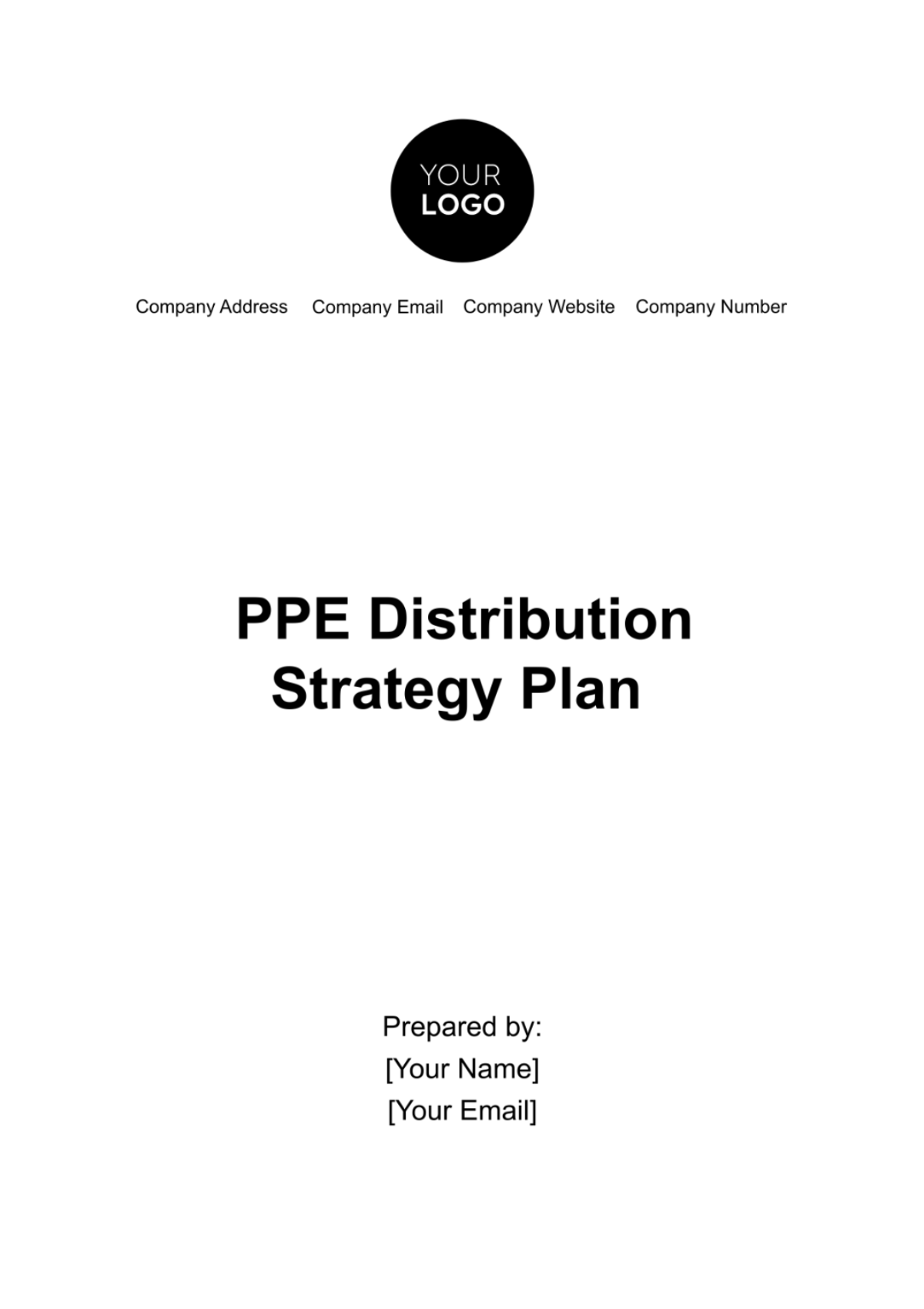 PPE Distribution Strategy Plan Template