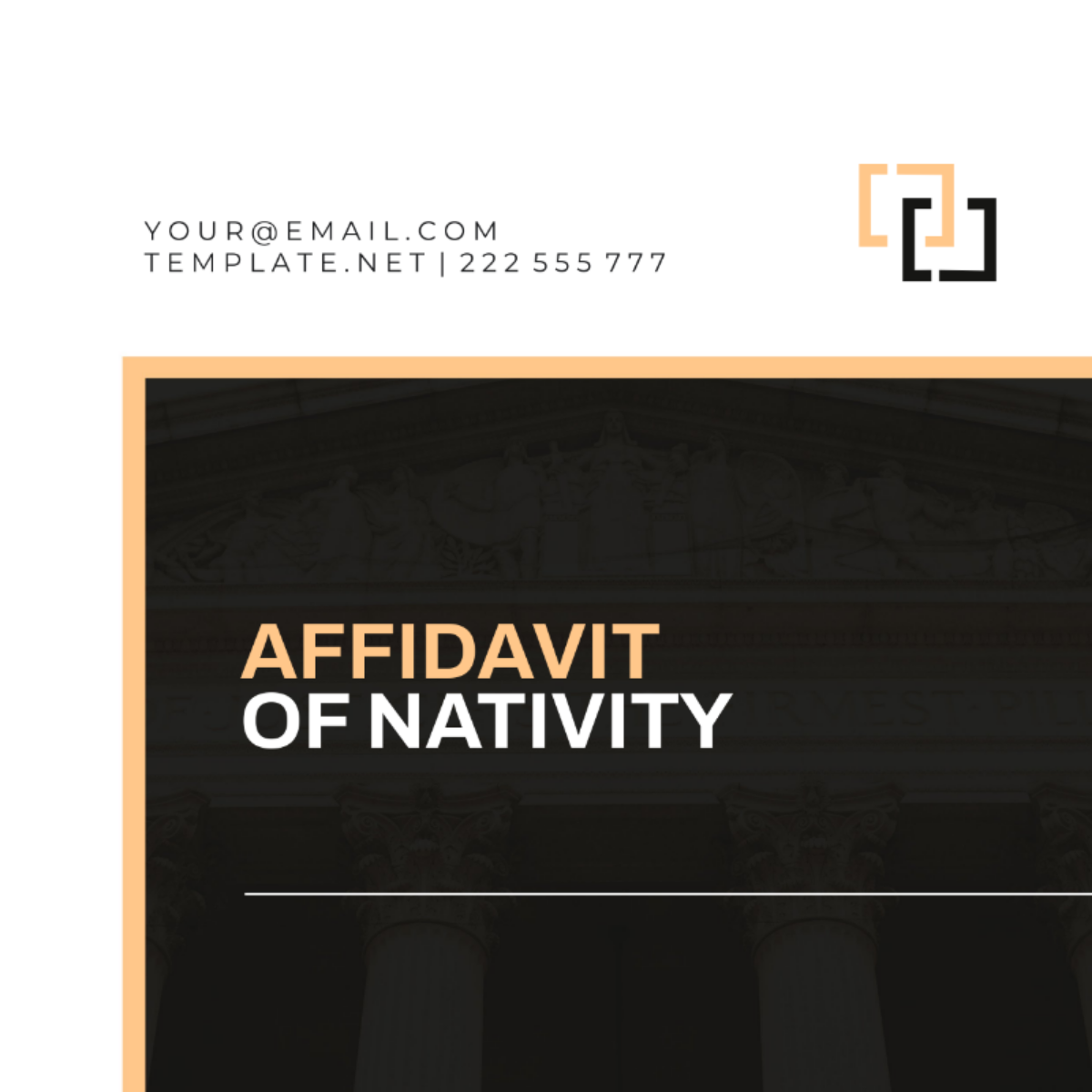 Affidavit of Nativity Template