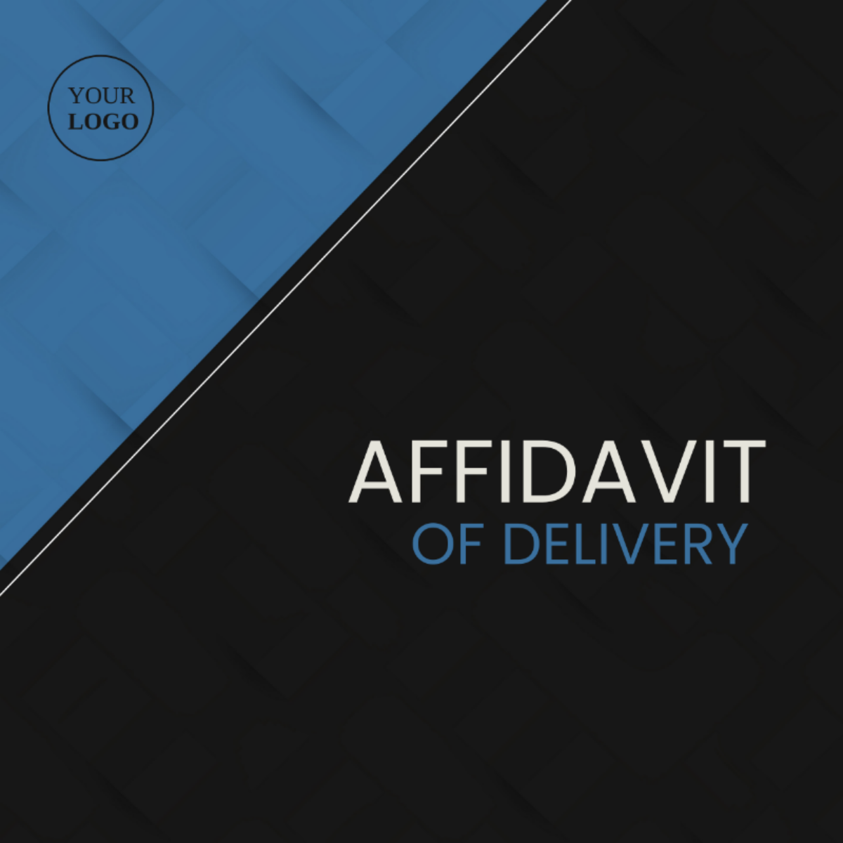 Affidavit of Delivery Template