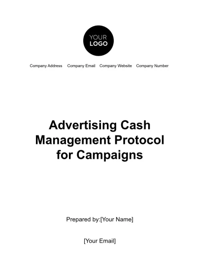 Free Advertising Cash Management Protocol for Campaigns Template to Edit Online