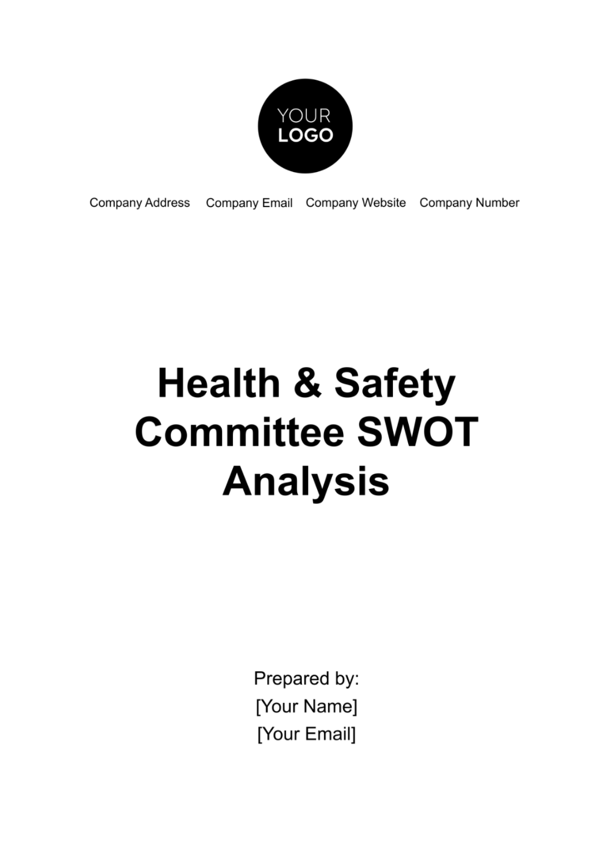 Health & Safety Committee SWOT Analysis Template - Edit Online & Download