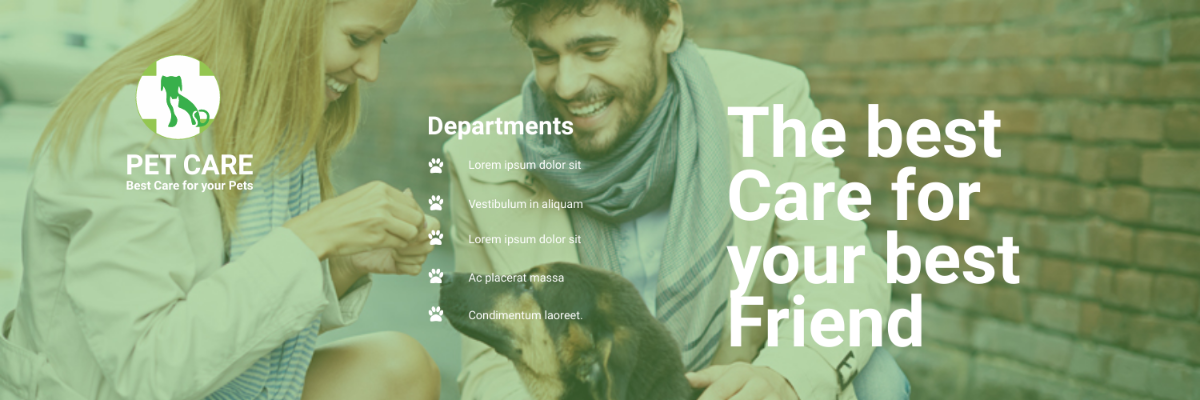 Free Pet Care Twitter Cover Template
