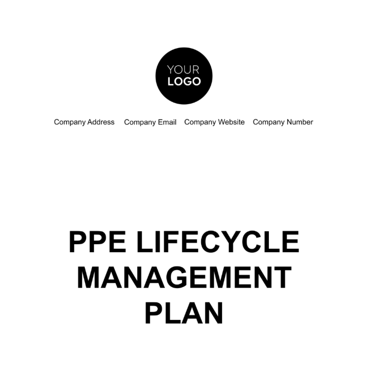 PPE Lifecycle Management Plan Template Edit Online & Download Example