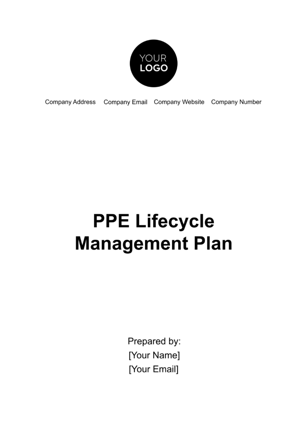 Free PPE Lifecycle Management Plan Template