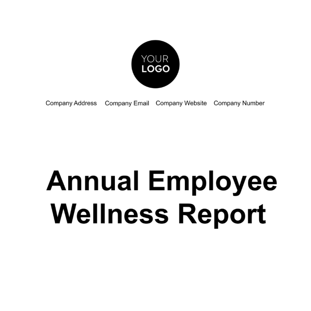 Free Annual Employee Wellness Report Template