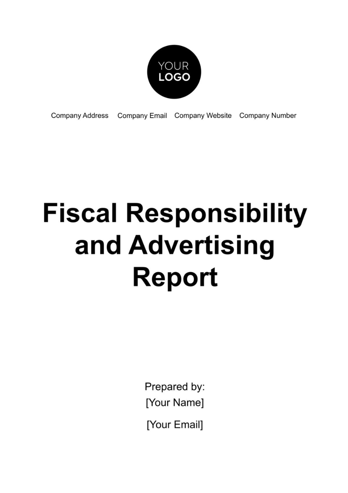 Free Fiscal Responsibility and Advertising Report Template