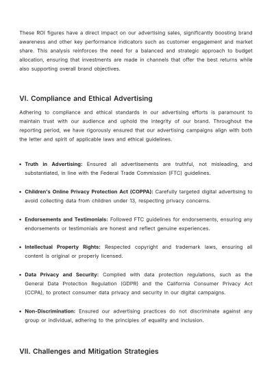 Free Fiscal Responsibility and Advertising Report Template to Edit Online