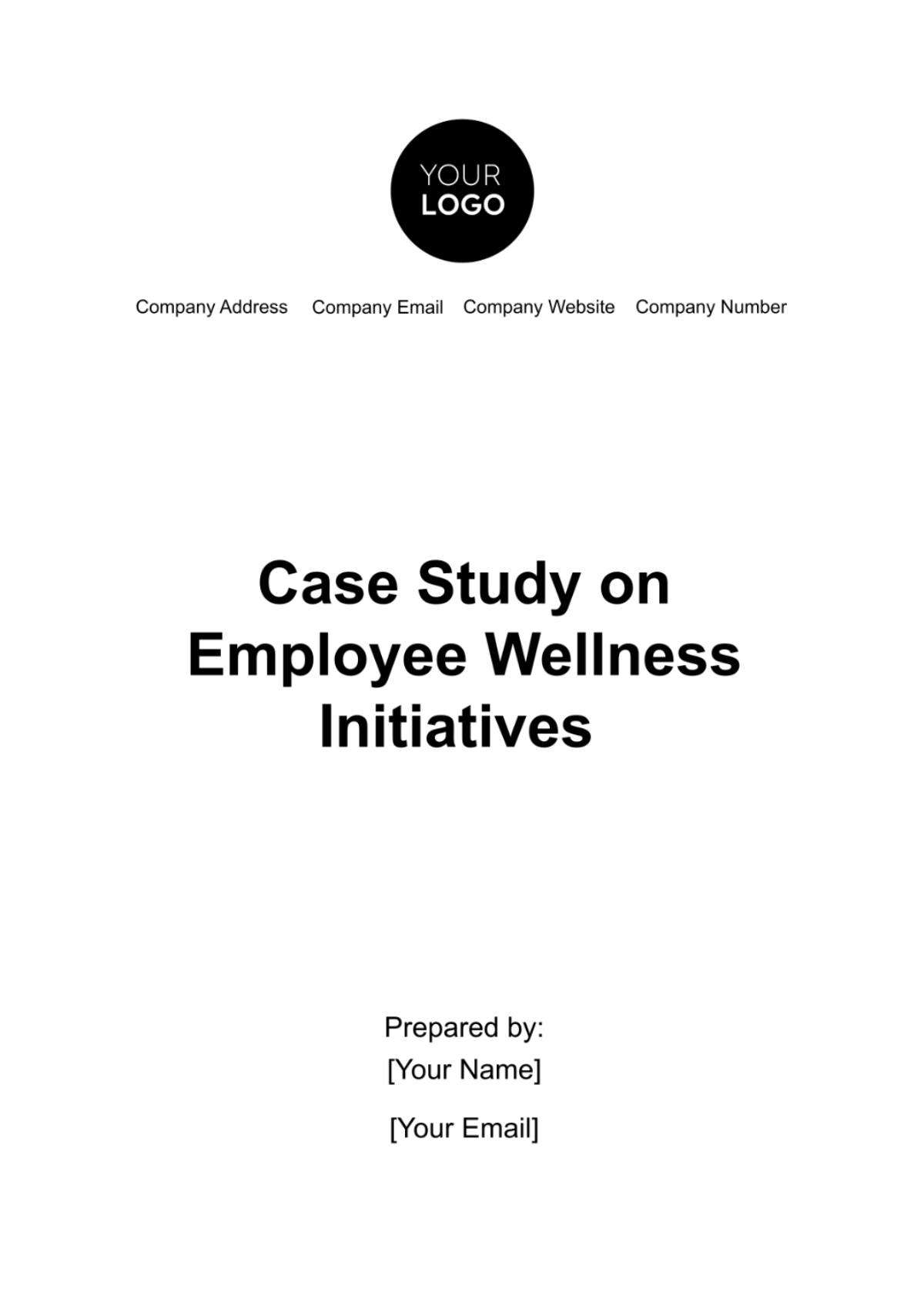 Case Study on Employee Wellness Initiatives Template