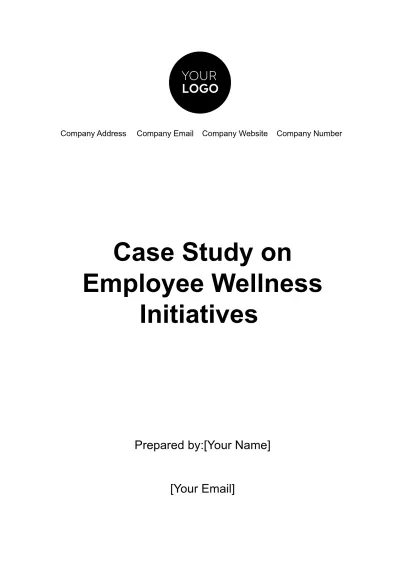 Free Case Study on Employee Wellness Initiatives Template to Edit Online