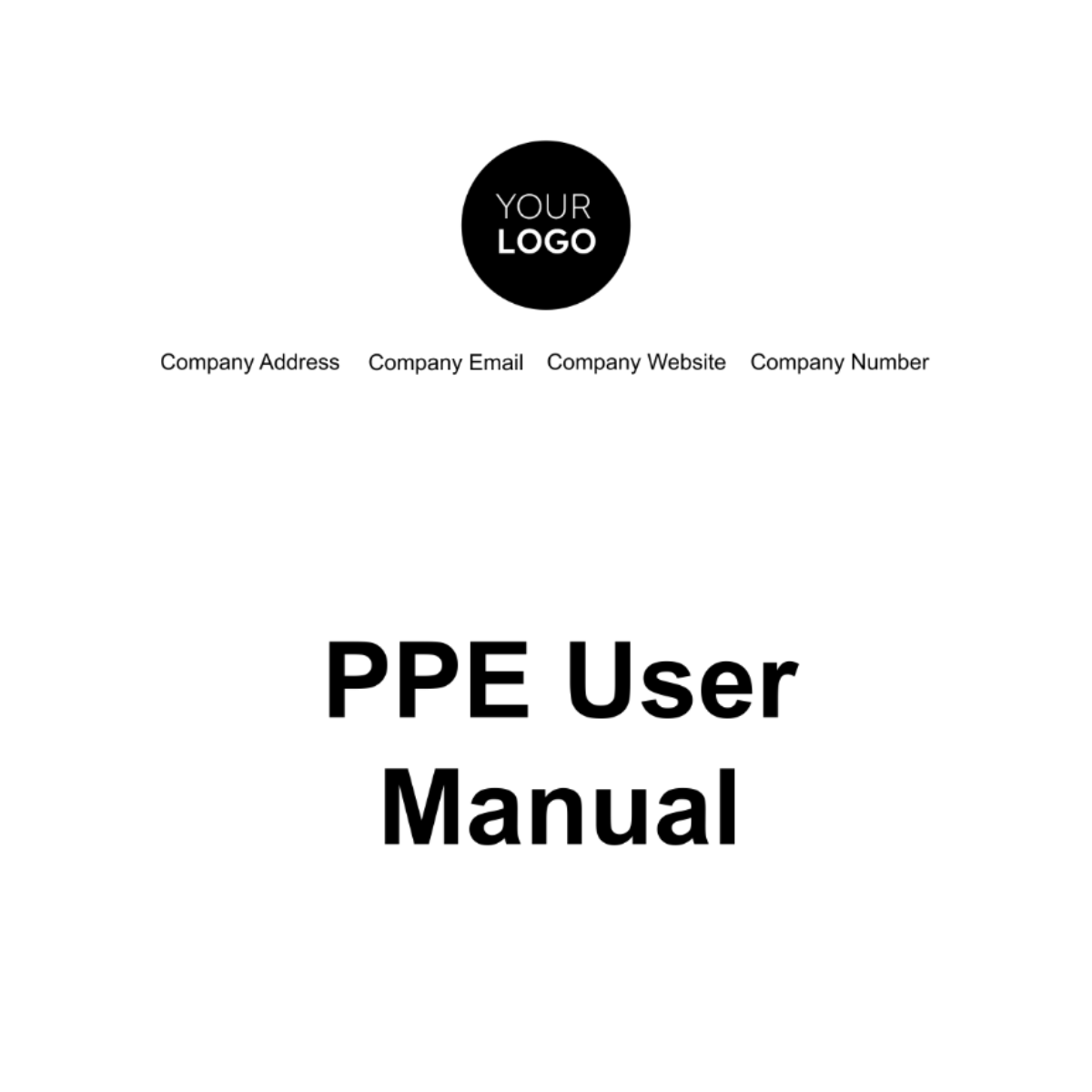 Free PPE User Manual Template