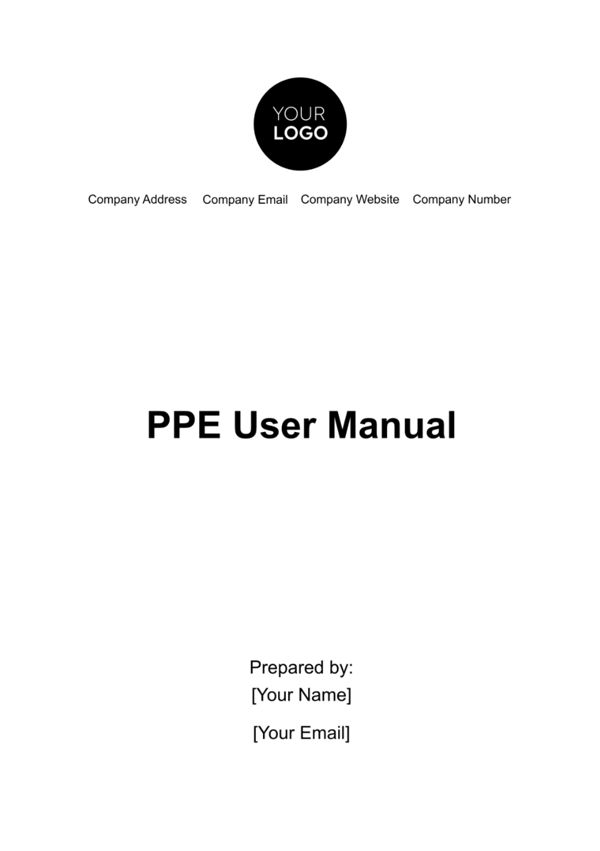 PPE User Manual Template - Edit Online & Download