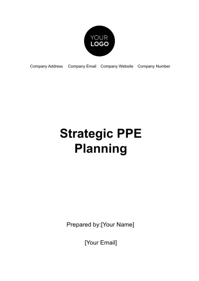 Free Strategic PPE Planning Template to Edit Online