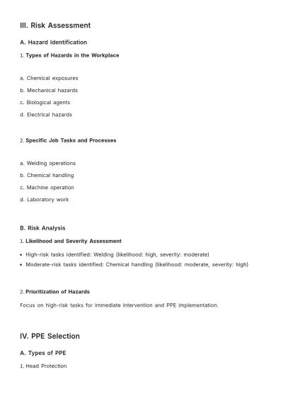 Free Strategic PPE Planning Template to Edit Online
