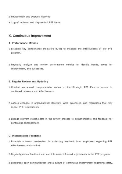 Free Strategic PPE Planning Template to Edit Online