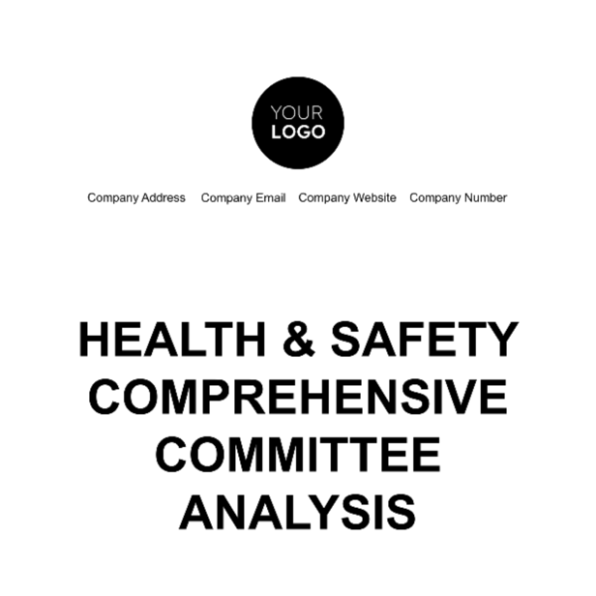 Health & Safety Committee Formation and Management Templates Download