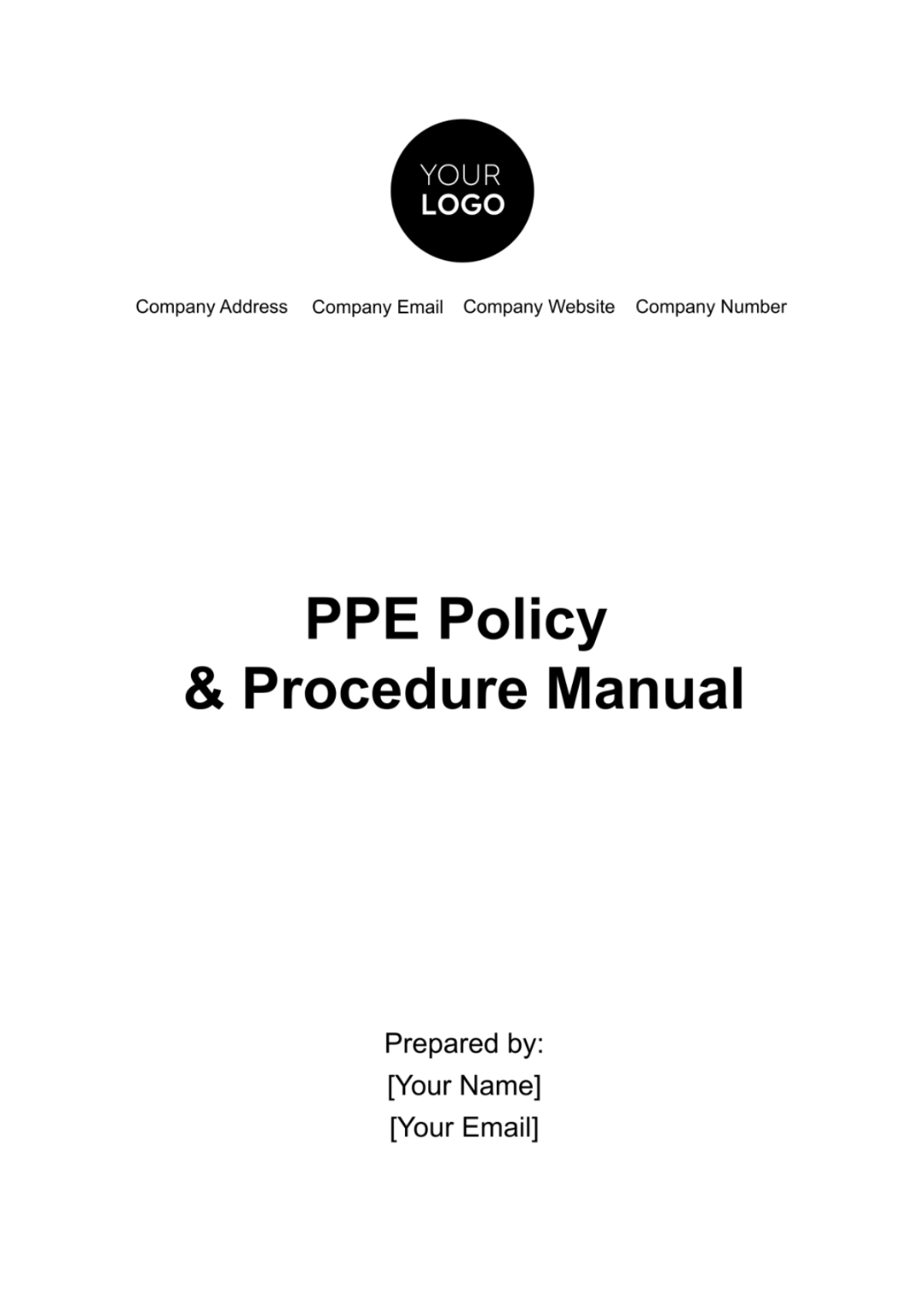 PPE Policy & Procedure Manual Template - Edit Online & Download