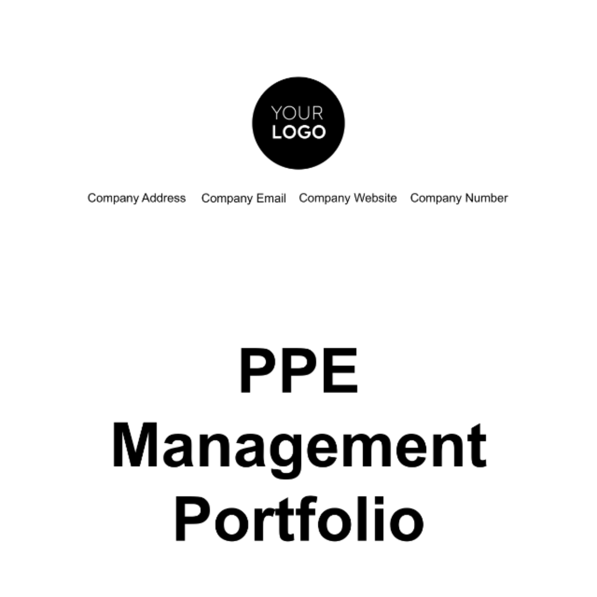 Free PPE Management Portfolio Template