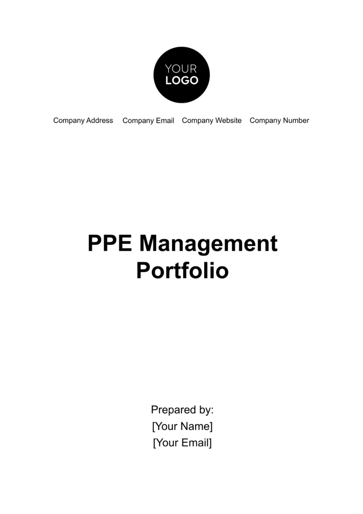 PPE Management Portfolio Template - Edit Online & Download