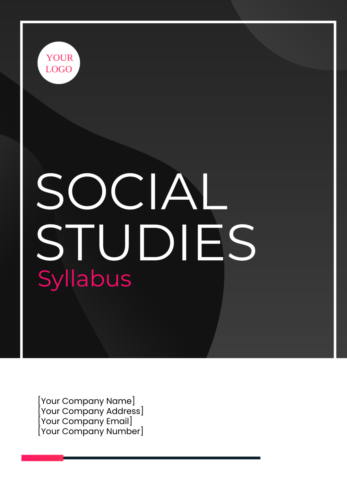Social Studies Syllabus Cover Page