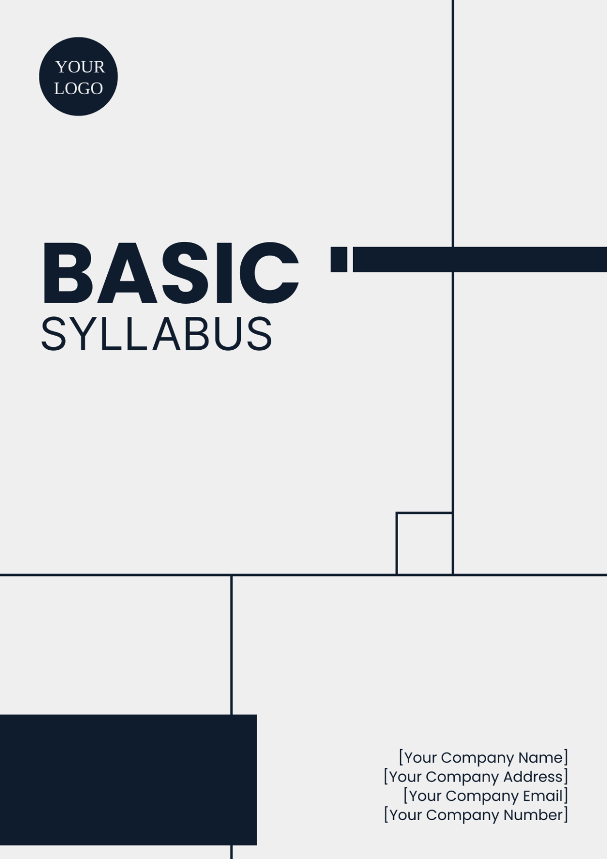 Basic Syllabus Cover Page