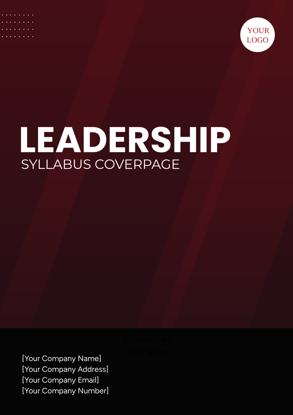 Leadership Syllabus Cover Page