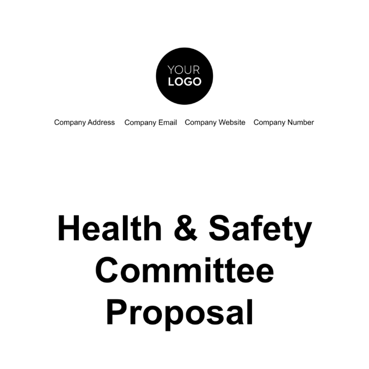 Free Health & Safety Committee Proposal Template