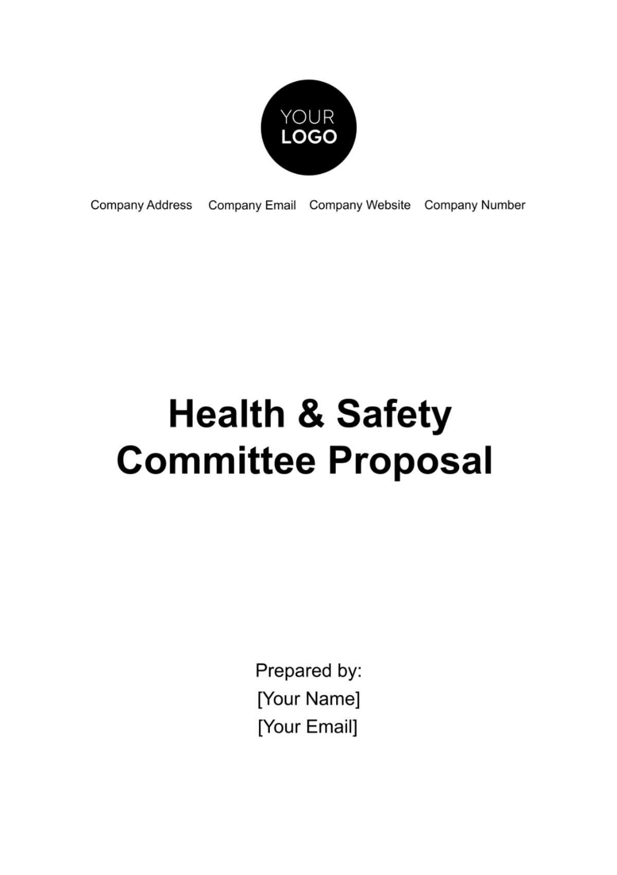 Health & Safety Committee Proposal Template - Edit Online & Download